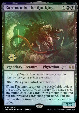 Karumonix, the Rat King [Phyrexia: All Will Be One Prerelease Promos] | Good Games Morley