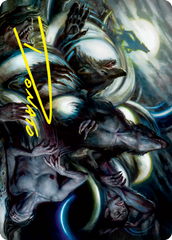 Lunar Rejection Art Card (Gold-Stamped Signature) [Innistrad: Crimson Vow Art Series] | Good Games Morley