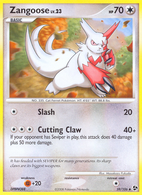 Zangoose (59/106) [Diamond & Pearl: Great Encounters] | Good Games Morley