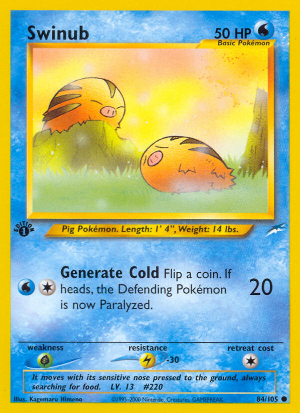 Swinub (84/105) [Neo Destiny 1st Edition] | Good Games Morley