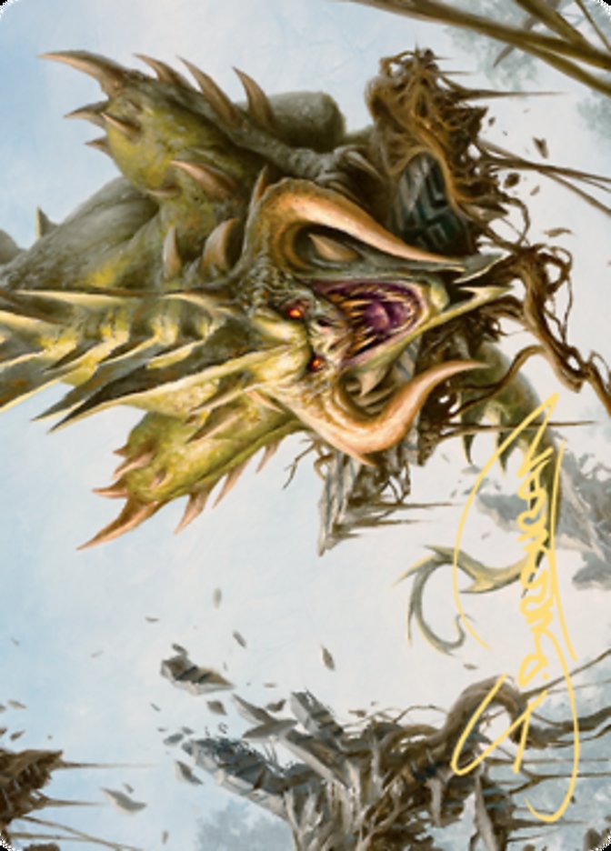 Canopy Baloth Art Card (Gold-Stamped Signature) [Zendikar Rising Art Series] | Good Games Morley