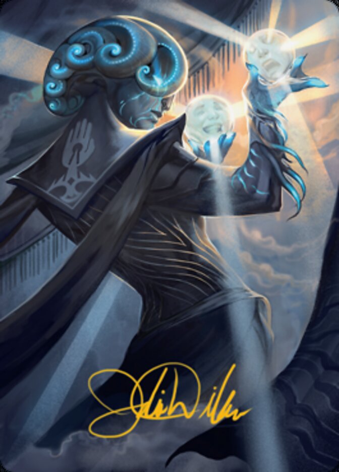 Queza, Augur of Agonies Art Card (Gold-Stamped Signature) [Streets of New Capenna Art Series] | Good Games Morley