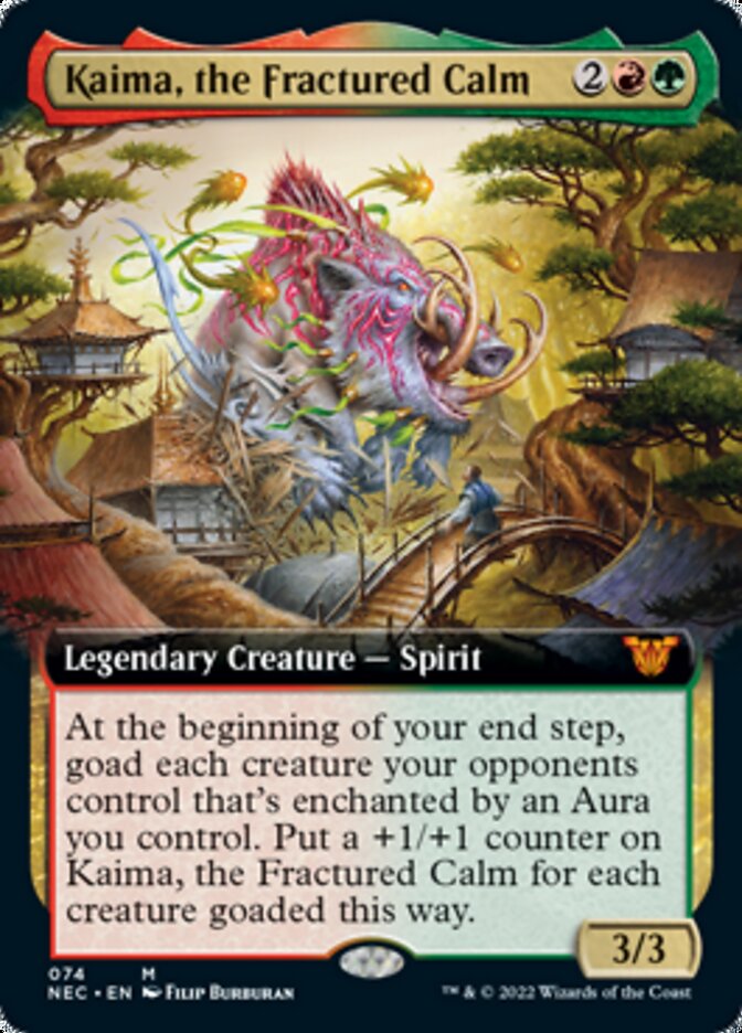 Kaima, the Fractured Calm (Extended) [Kamigawa: Neon Dynasty Commander] | Good Games Morley