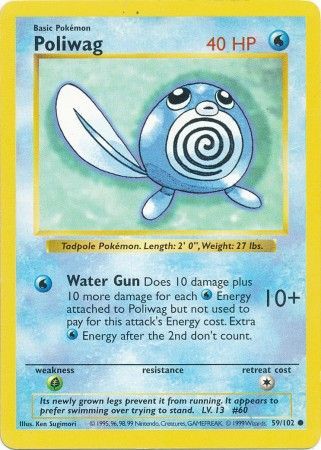 Poliwag (59/102) [Base Set Shadowless Unlimited] | Good Games Morley