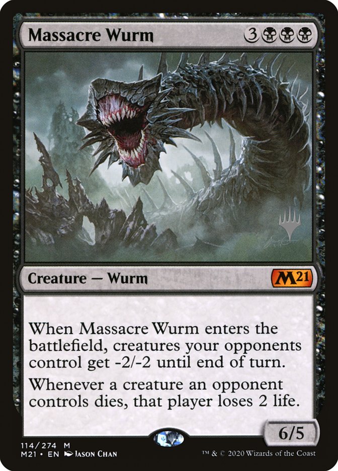 Massacre Wurm (Promo Pack) [Core Set 2021 Promos] | Good Games Morley