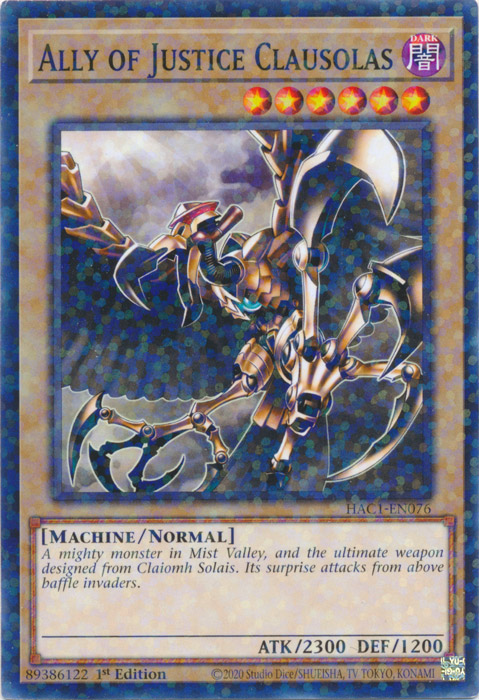 Ally of Justice Clausolas (Duel Terminal) [HAC1-EN076] Common | Good Games Morley