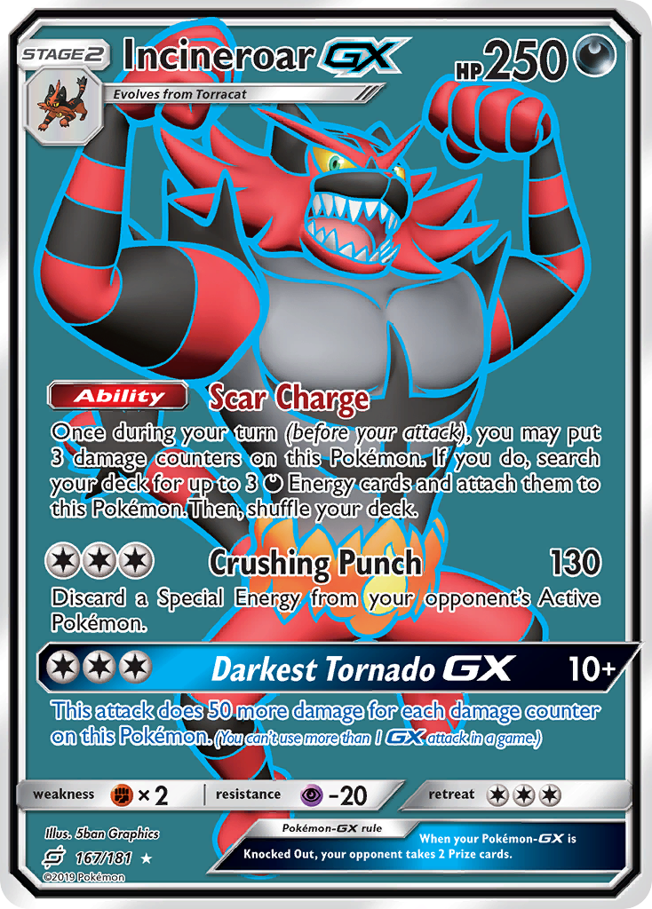 Incineroar GX (167/181) [Sun & Moon: Team Up] | Good Games Morley