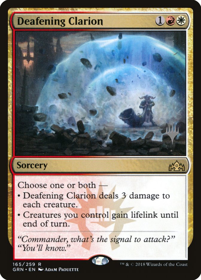 Deafening Clarion (Promo Pack) [Guilds of Ravnica Promos] | Good Games Morley