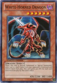 White-Horned Dragon [GLD4-EN014] Common | Good Games Morley