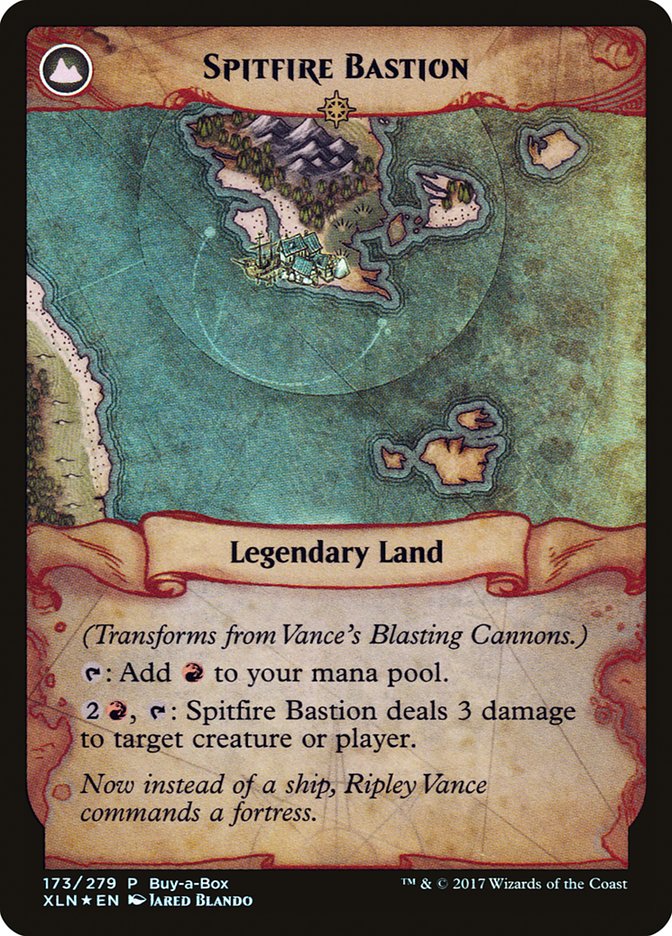 Vance's Blasting Cannons // Spitfire Bastion (Buy-A-Box) [Ixalan Treasure Chest] | Good Games Morley