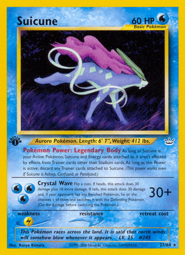 Suicune (27/64) [Neo Revelation 1st Edition] | Good Games Morley