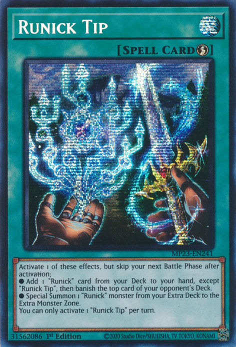 Runick Tip [MP23-EN241] Prismatic Secret Rare | Good Games Morley