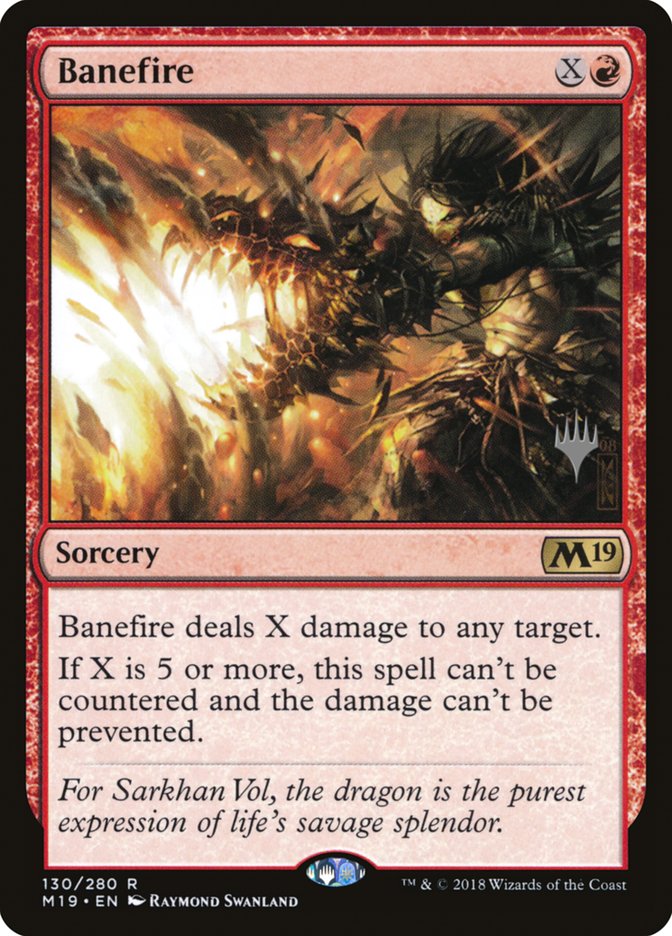 Banefire (Promo Pack) [Core Set 2019 Promos] | Good Games Morley