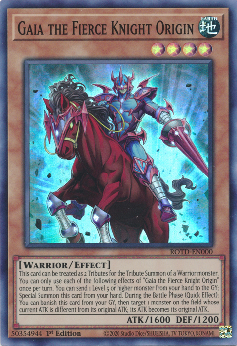 Gaia the Fierce Knight Origin [ROTD-EN000] Super Rare | Good Games Morley