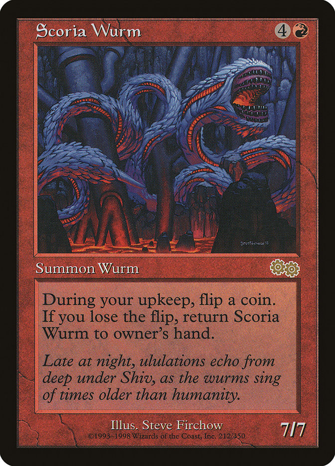 Scoria Wurm [Urza's Saga] | Good Games Morley