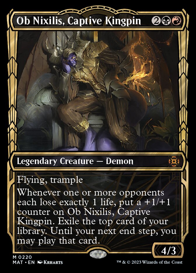 Ob Nixilis, Captive Kingpin (Showcase Halo Foil) [March of the Machine: The Aftermath] | Good Games Morley