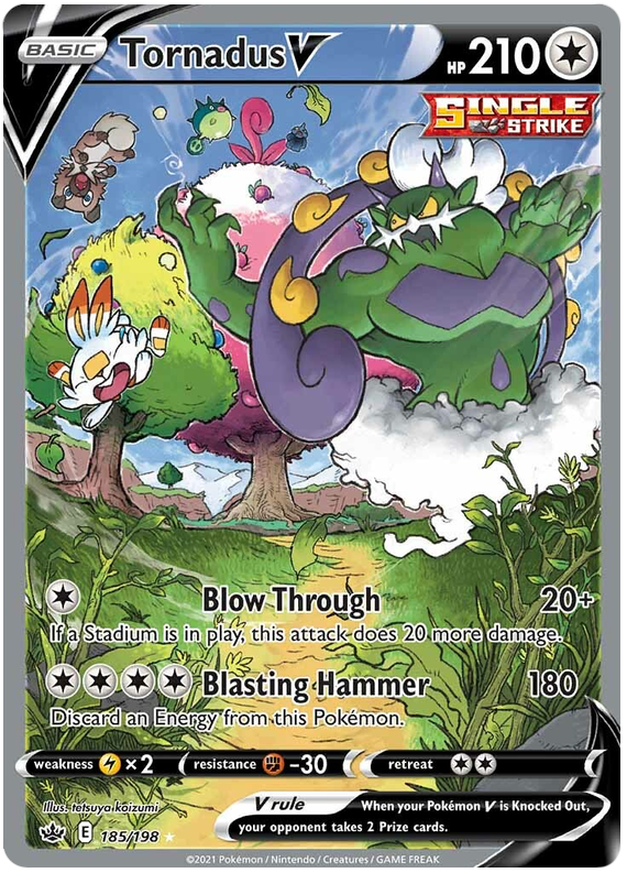 Tornadus V (185/198) [Sword & Shield: Chilling Reign] | Good Games Morley