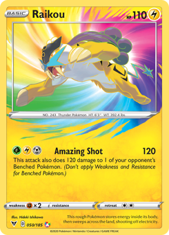 Raikou (050/185) [Sword & Shield: Vivid Voltage] | Good Games Morley