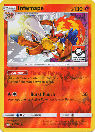 Infernape (23/156) (League Promo) [Sun & Moon: Ultra Prism] | Good Games Morley