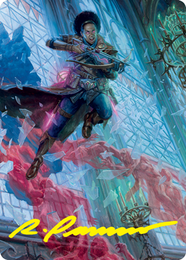 Kaya, Geist Hunter Art Card (Gold-Stamped Signature) [Innistrad: Crimson Vow Art Series] | Good Games Morley