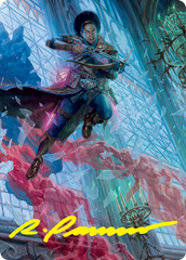 Kaya, Geist Hunter Art Card (Gold-Stamped Signature) [Innistrad: Crimson Vow Art Series] | Good Games Morley