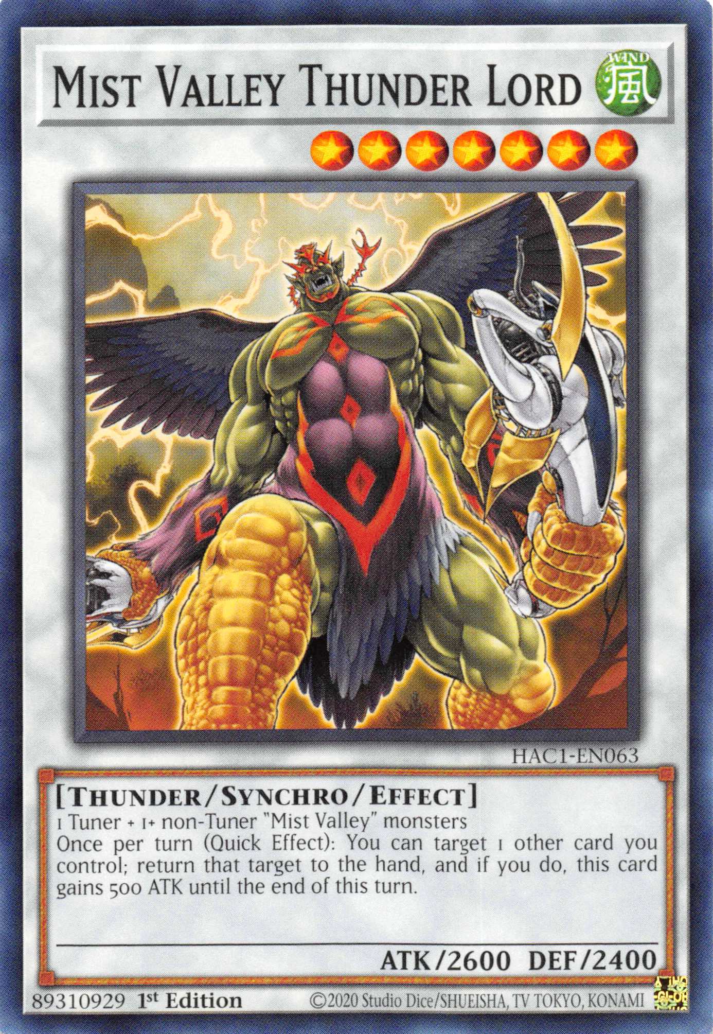 Mist Valley Thunder Lord [HAC1-EN063] Common | Good Games Morley