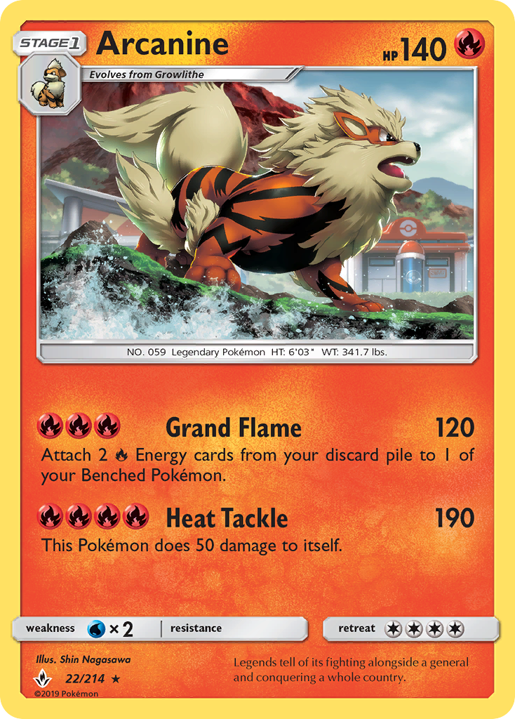 Arcanine (22/214) [Sun & Moon: Unbroken Bonds] | Good Games Morley