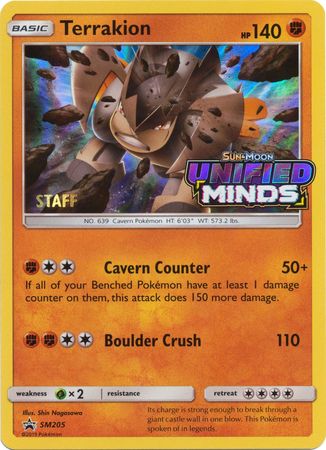 Terrakion (SM205) (Staff Prerelease Promo) [Sun & Moon: Black Star Promos] | Good Games Morley