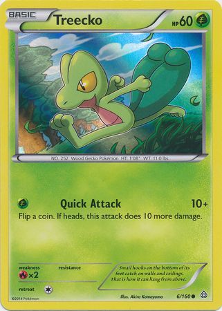 Treecko (6/160) (Sheen Holo) [XY: Primal Clash] | Good Games Morley