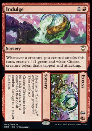 Indulge // Excess (Promo Pack) [Streets of New Capenna Commander Promos] | Good Games Morley