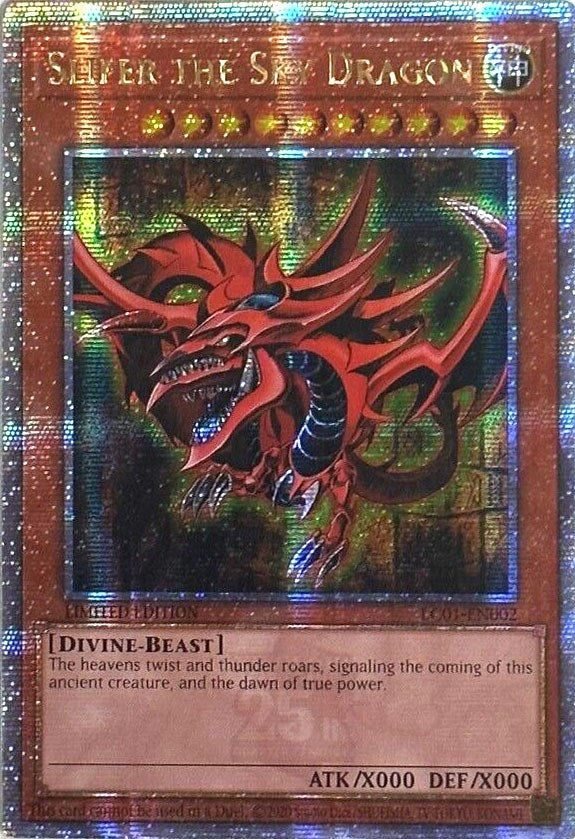 Slifer the Sky Dragon (25th Anniversary) [LC01-EN002] Quarter Century Secret Rare | Good Games Morley