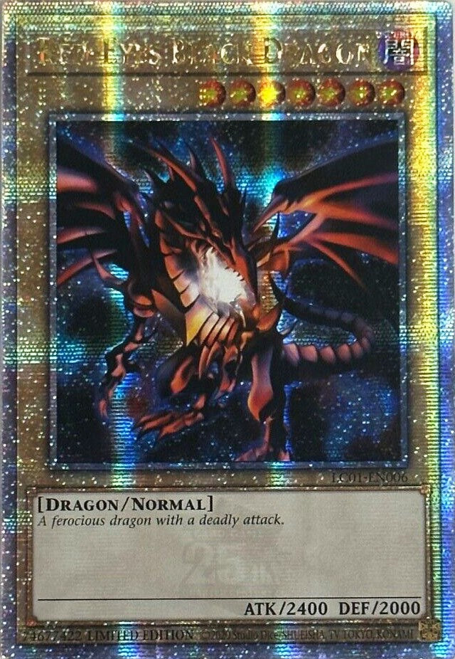 Red-Eyes Black Dragon (25th Anniversary) [LC01-EN006] Quarter Century Secret Rare | Good Games Morley