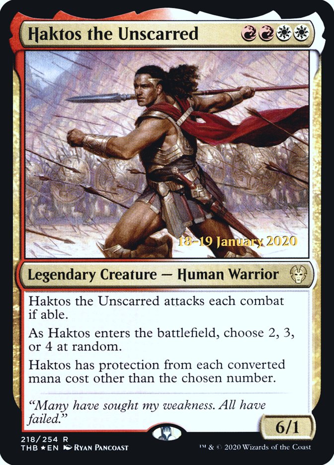Haktos the Unscarred [Theros Beyond Death Prerelease Promos] | Good Games Morley
