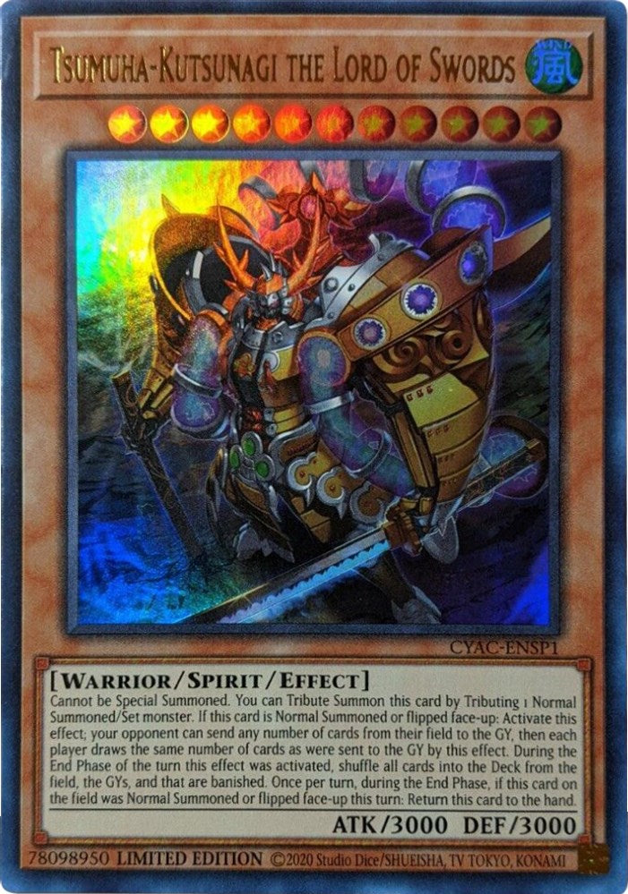 Tsumuha-Kutsunagi the Lord of Swords [CYAC-ENSP1] Ultra Rare | Good Games Morley