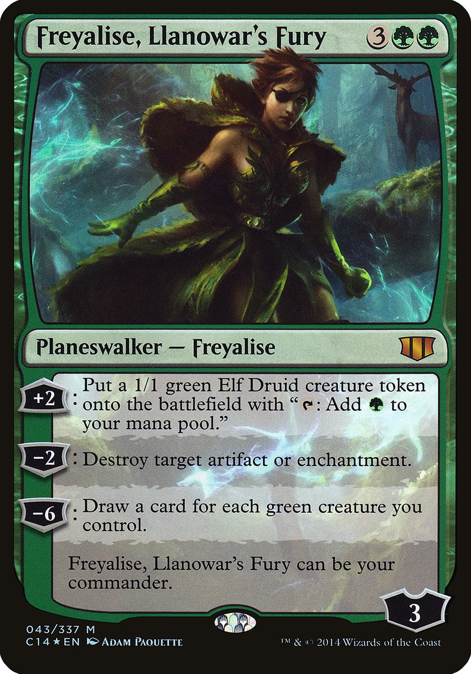 Freyalise, Llanowar's Fury (Oversized) [Commander 2014 Oversized] | Good Games Morley