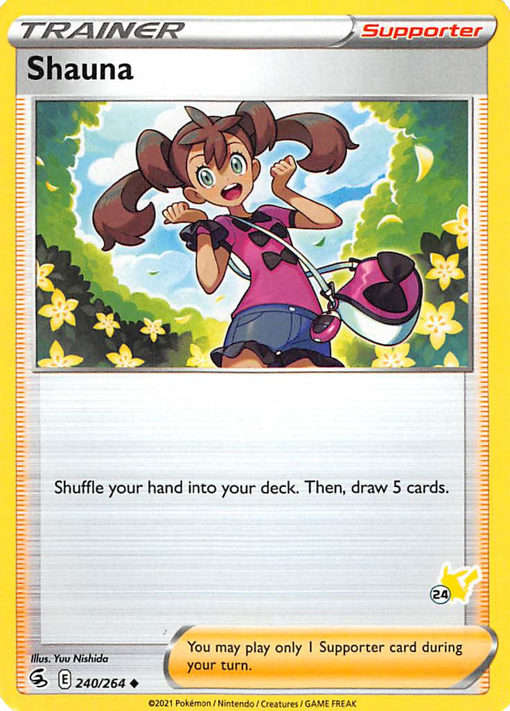 Shauna (240/264) (Pikachu Stamp #24) [Battle Academy 2022] | Good Games Morley