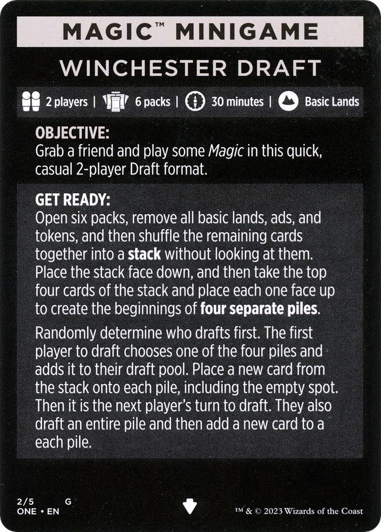 Winchester Draft (Magic Minigame) [Phyrexia: All Will Be One Minigame] | Good Games Morley