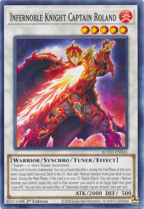 Infernoble Knight Captain Roland [ROTD-EN041] Common | Good Games Morley