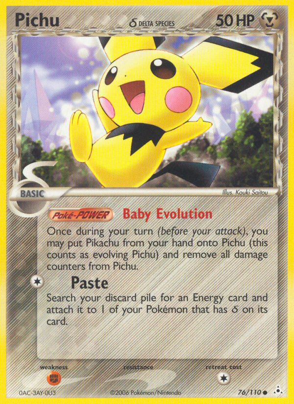 Pichu (76/110) (Delta Species) [EX: Holon Phantoms] | Good Games Morley
