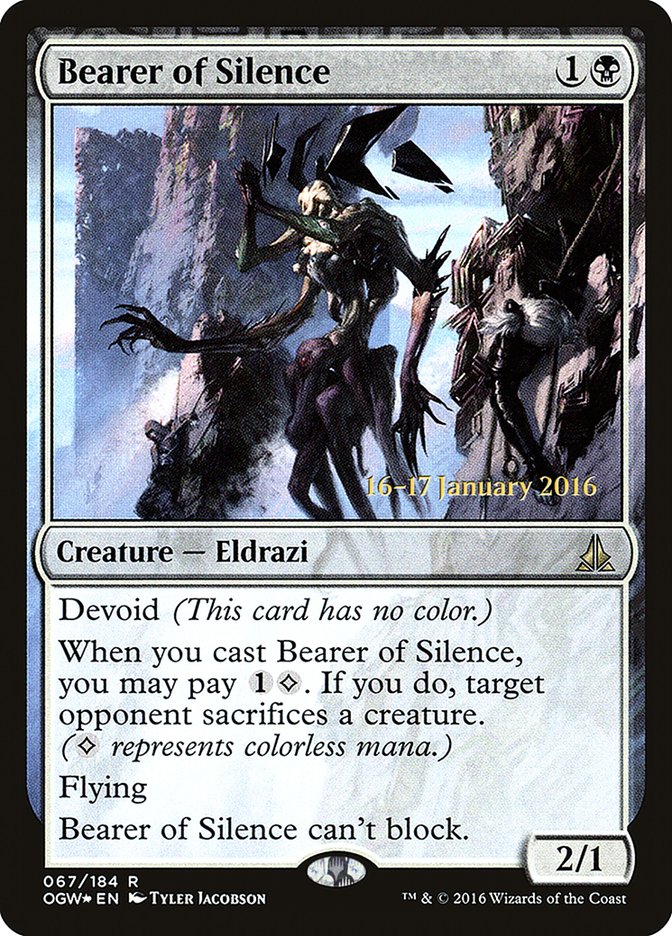 Bearer of Silence [Oath of the Gatewatch Prerelease Promos] | Good Games Morley