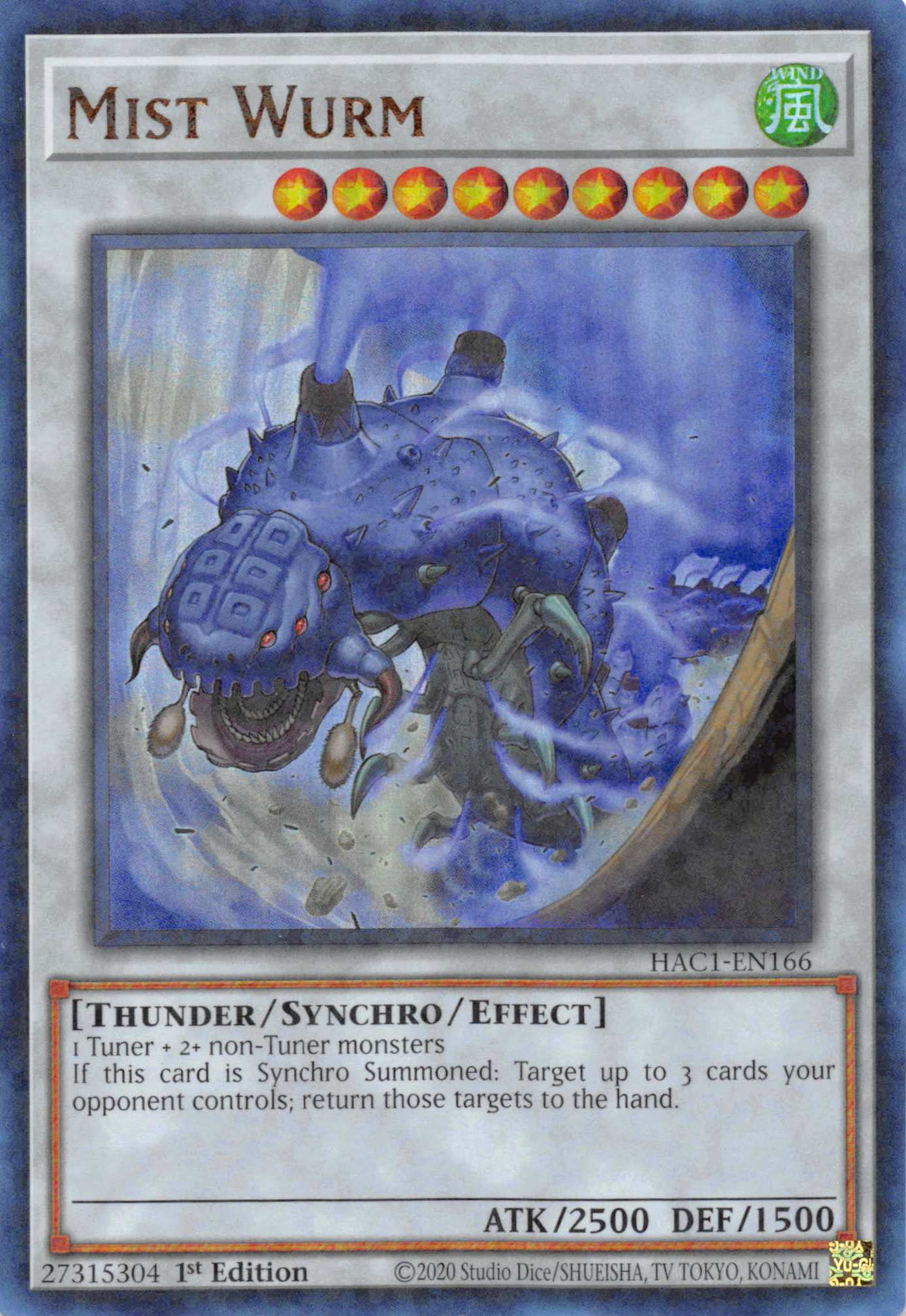 Mist Wurm (Duel Terminal) [HAC1-EN166] Parallel Rare | Good Games Morley