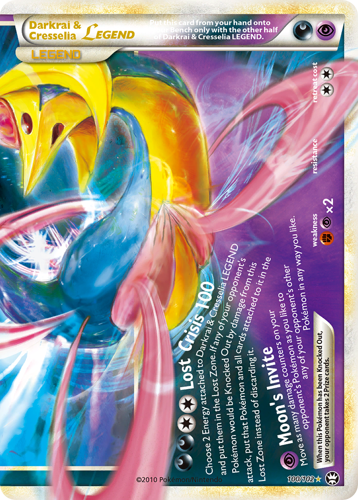 Darkrai & Cresselia LEGEND (100/102) [HeartGold & SoulSilver: Triumphant] | Good Games Morley