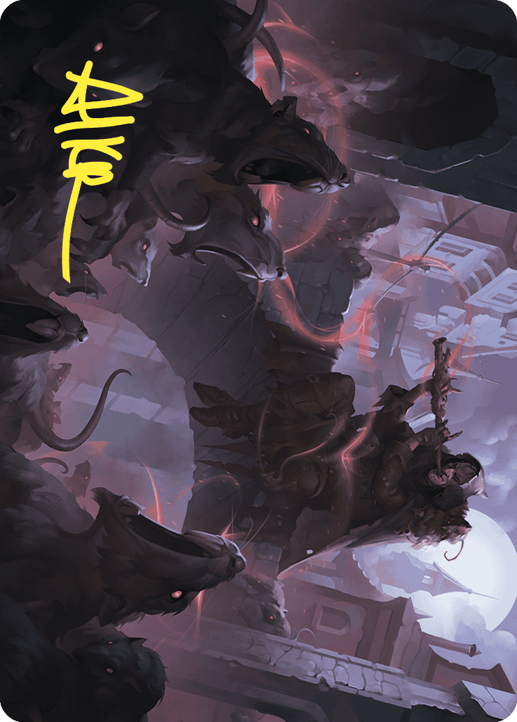 Gnawing Crescendo Art Card (Gold-Stamped Signature) [Wilds of Eldraine Art Series] | Good Games Morley