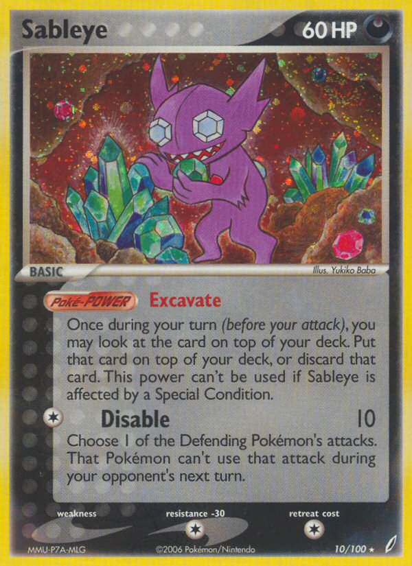 Sableye (10/100) [EX: Crystal Guardians] | Good Games Morley