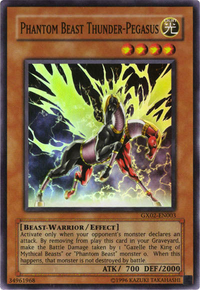 Phantom Beast Thunder-Pegasus [GX02-EN003] Super Rare | Good Games Morley