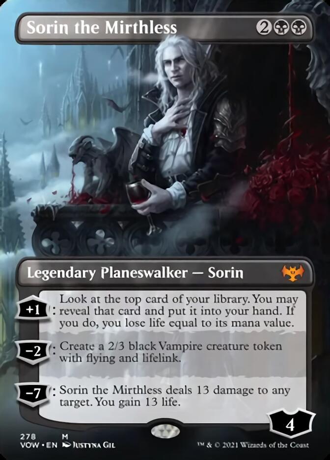 Sorin the Mirthless (Borderless) [Innistrad: Crimson Vow] | Good Games Morley
