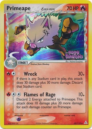Primeape (50/110) (Delta Species) (Stamped) [EX: Holon Phantoms] | Good Games Morley