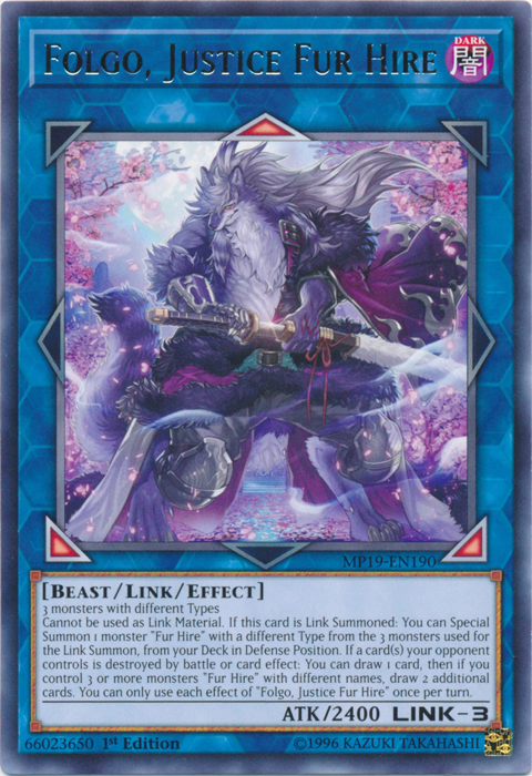 Folgo, Justice Fur Hire [MP19-EN190] Rare | Good Games Morley