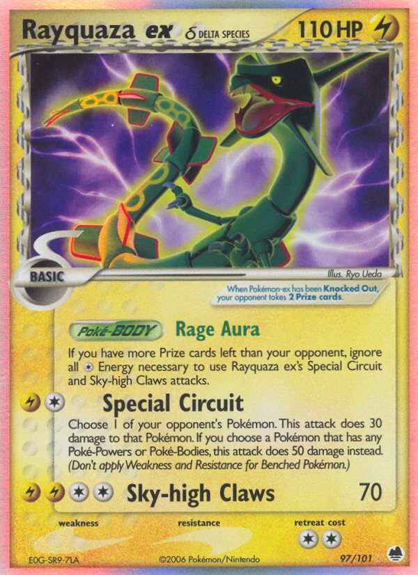 Rayquaza ex (97/101) (Delta Species) [EX: Dragon Frontiers] | Good Games Morley