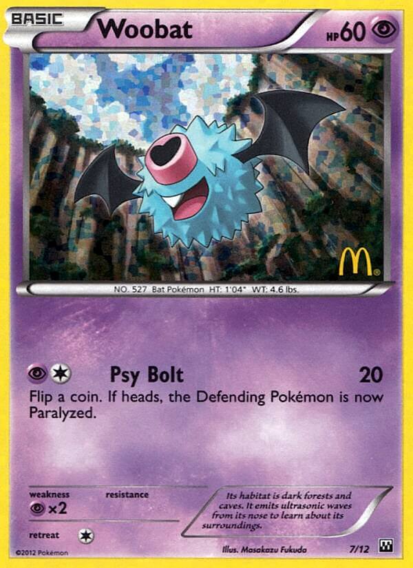 Woobat (7/12) [McDonald's Promos: 2012 Collection] | Good Games Morley